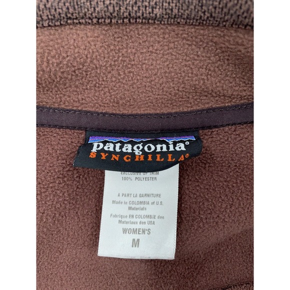 Patagonia Synchilla Jacket Womens Medium Fleece Lined Full Zip Windproof - Picture 8 of 10